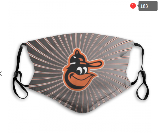 MLB Baltimore Orioles #2 Dust mask with filter->mlb dust mask->Sports Accessory